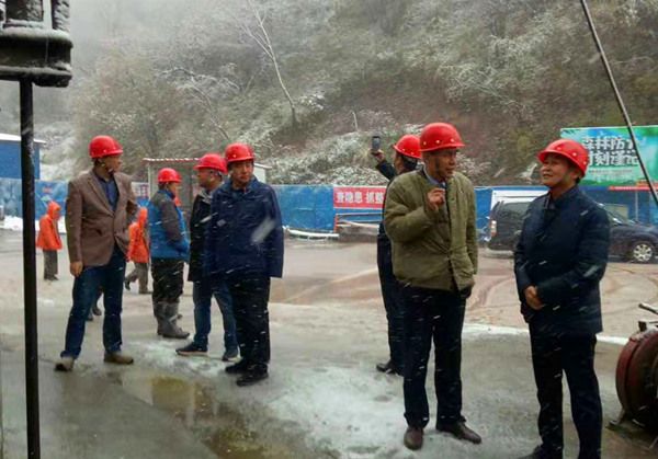 楊讓順一行蒞臨陜煤建設礦建三公司在建項目檢查指導工作