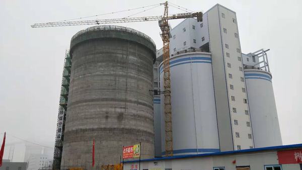 陜煤建設韓城分公司曹家灘新增末煤倉工程順利完成主體滑模施工