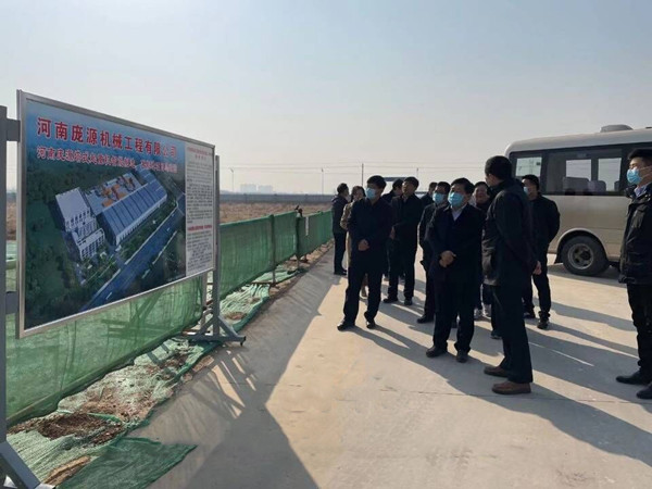 河南省長葛市委書記尹俊營一行深入陜煤建設渭南分公司河南龐源項目視察工作