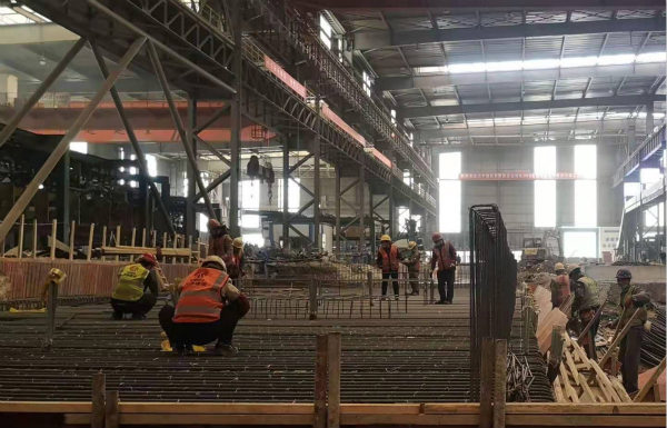 陜煤建設(shè)漢中分公司只爭朝夕 漢鋼高線熱機(jī)軋制改造項(xiàng)目如火如荼