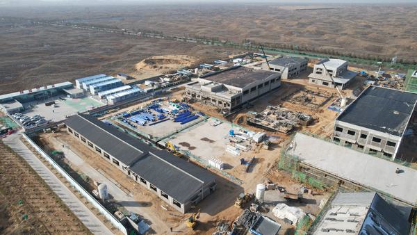 建設(shè)集團(tuán)榆林市西沙7萬(wàn)噸水廠項(xiàng)目 戰(zhàn)嚴(yán)寒  搶工期  全力推進(jìn)項(xiàng)目建設(shè)