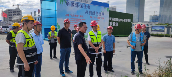 陜西建工五建集團(tuán)監(jiān)理單位來到陜煤建設(shè)渭南分公司北斗星基項(xiàng)目參觀交流