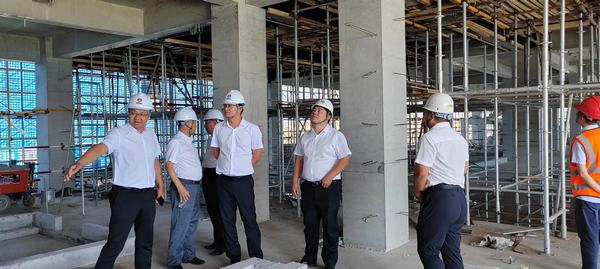 榆林中金建設有限公司一行到陜煤建設直屬第七項目部交流學習