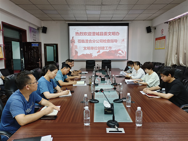 澄城縣委文明辦蒞臨陜煤建設澄合分公司檢查指導工作