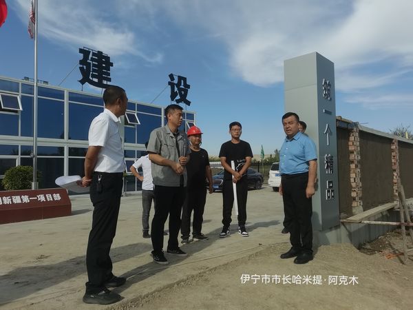 伊寧市委副書(shū)記、政府黨組書(shū)記、市長(zhǎng)哈米提?阿克木蒞臨陜煤建設(shè)天工公司承建的煤炭?jī)?chǔ)運(yùn)中心基地建設(shè)項(xiàng)目檢查指導(dǎo)工作