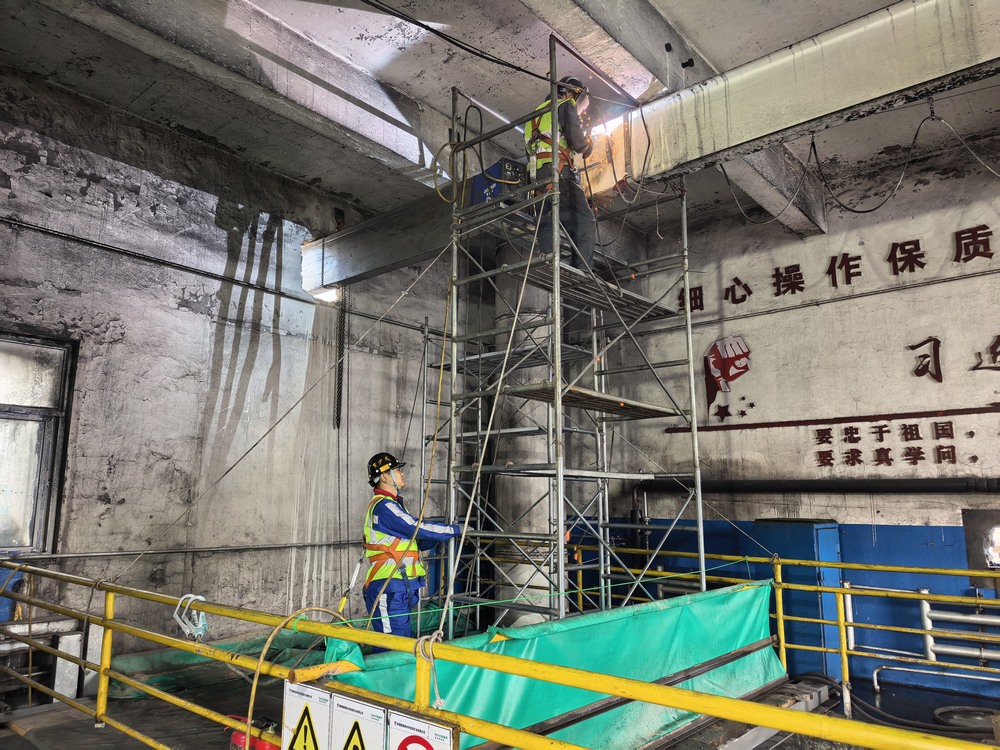 陜煤建設(shè)洗選煤運(yùn)營(yíng)公司第二項(xiàng)目部：攻堅(jiān)落煤塔除鐵器安裝，以精細(xì)施工護(hù)航煤礦安全運(yùn)營(yíng)